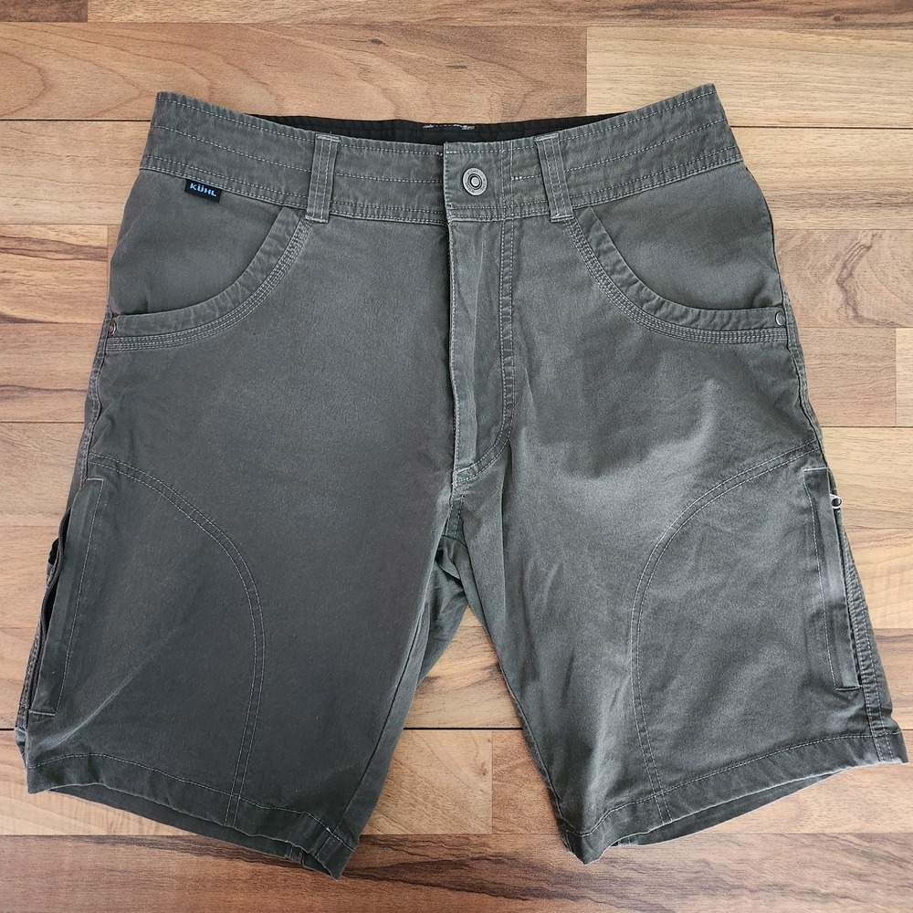 KUHL RAMBLR SHORTS KASTOR GREY PATINA DYE SIZE 30 HIKING UPF-50 PROTECTION